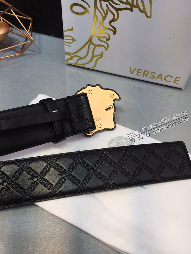 VERSVE男士皮帶 範思哲希臘回紋壓花腰帶  jjp1946